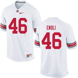 Men's Ohio State Buckeyes #46 Madu Enoli White Nike NCAA College Football Jersey Athletic VCL7144PM